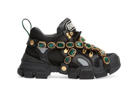 gucci emerald shoes|gucci gemstone sneakers.